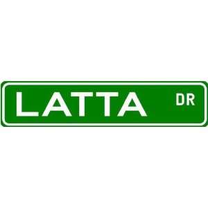  LATTA Street Name Sign ~ Family Lastname Sign ~ Gameroom 