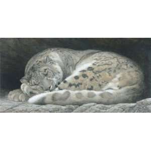  Robert Bateman   Sleeping   Snow Leopard Artists Proof 