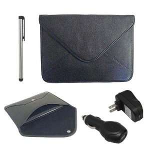  Premium 10 Envelope Leather Case Black + Touch Screen 