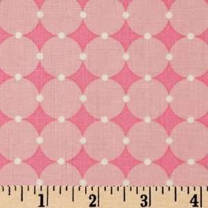  45 Wide Rhumba Small Circles Pink Fabric By The Yard 