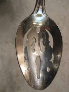 TOWLE BOSTON CHIPPENDALE PATTERN SILVERPLATE SLOTTED SERVING SPOON 