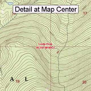  USGS Topographic Quadrangle Map   Leidy Peak, Utah (Folded 