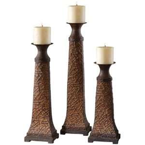  Set of 3 Uttermost Tosco Candle Holders