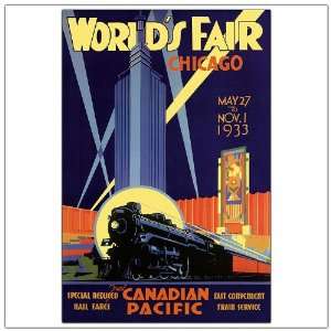  Chicago Worlds Fair by Norman Fraser Framed 24x32 Canvas 
