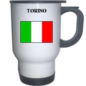  Italy (Italia)   TORINO White Stainless Steel Mug 