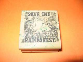 Rubber Stamp SAVE THE RAINFOREST Rain Forest Toucan  