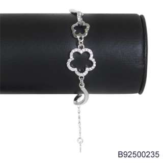 925 Sterling Silver Dual Flower Bracelet ~ 6   8.5  