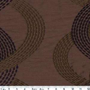  54 Wide Embroidered Shantung Silhouette Cocoa Fabric By 