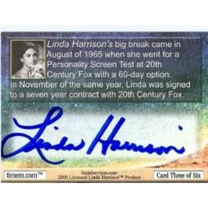  Linda Harrison Autographed/Hand Signed trading card 