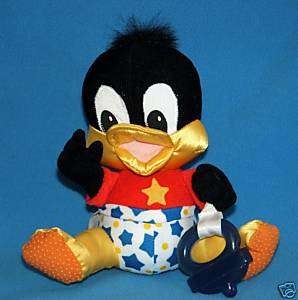   BABY DAFFY DUCK Teether Looney Tunes Stars Plush Stuffed Baby Toy #J