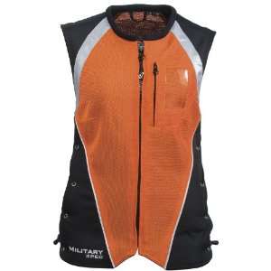 Joe Rocket Perforated Textile Womens Military Spec Vest Orange/Black 