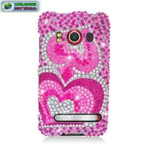  [Buy World] for HTC EVO 4g Full Diamond Case Pink Heart 
