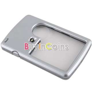 Credit Card 3x 6x Magnifying LED Light Jewelry Loupe Magnifier 