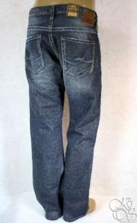SILVER JEANS 925 Series Gordie Baggy Indigo Dark Wash Straight Pants 