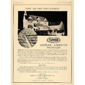  1926 Ad Ambler Asbestos Shingles Sheathing Roofing House 