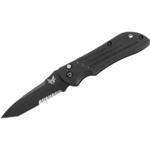  Benchmade Auto Stryker With Safety 3.7 Combo Edge Black Tanto 
