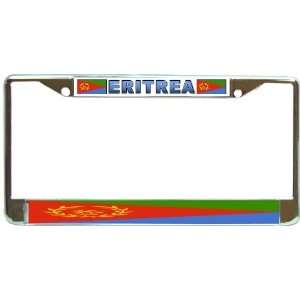  Eritrea Eritrean Flag Chrome License Plate Frame Holder 