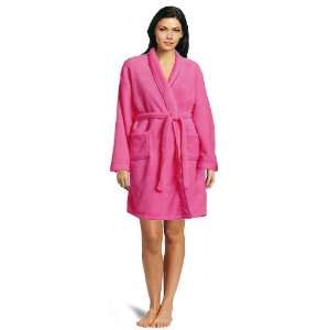   Fleece Robe, 100% Microfiber, Color Hot Pink, Size M / L Home