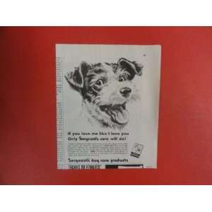 dog care products Magazine Print Ad. if you love me like i love you 