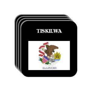  US State Flag   TISKILWA, Illinois (IL) Set of 4 Mini 