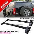   OEM Factory Style Black Roof Rail Rack Cross Bar with Chrome Letters