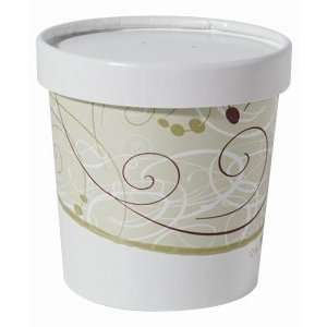  Solo KH12A J8000 12 oz. Paper Food Container with Lid 250 