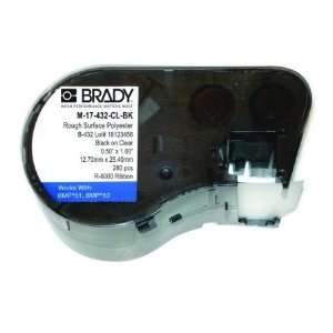 Brady M 17 483 Polyester B 483 Black on White Label Maker Cartridge, 1 