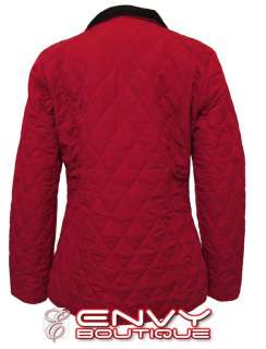   QUILTED PADDED BUTTON ZIP WINTER JACKET COAT TOP 8 10 12 14  