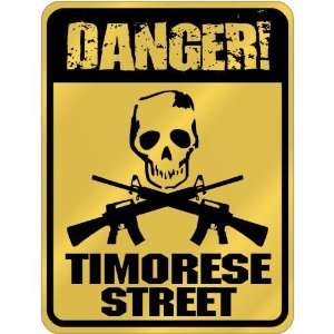  New  Danger  Timorese Street  East Timor Parking Sign 