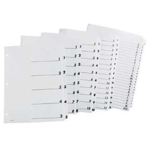  OfficeMax Black and White Index Dividers, 31 Tab
