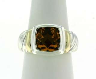 Authentic David Yurman Sterling Silver and 14K Gold Citrine Noblesse 