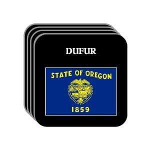  US State Flag   DUFUR, Oregon (OR) Set of 4 Mini Mousepad 