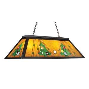 Amber and Green Tiffany Style Island Chandelier
