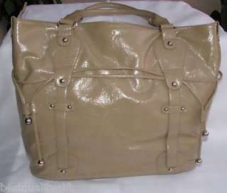 NICOLE LEE SAND BEIGE EYELET COLLECTION TOTE BAG NEW  