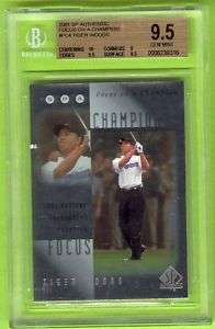 2001 SP Authentic Tiger Woods #FC4 FOCUS BGS GEM MT 9.5  