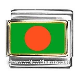  Bangladesh Photo Flag Italian Charm Bracelet Jewelry Link 