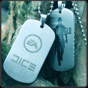 Battlefield 3 Dog Tag Pendant Necklace   Two Side  