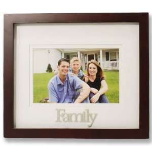  4x6 Walnut Wood Family Picture Frame with Double Mat