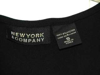 NEW YORK & COMPANY Black Stretch Empire W Evening Dress  