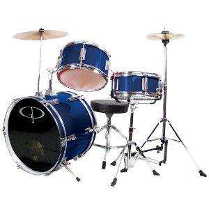   Percussion GP50BL Complete Junior Drum Set (Blue, 3 Piece Set)  