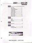 2001 Monterey 242 CR Boat Parts Book Manual