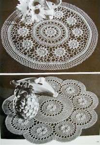 Vtg CROCHET~DOILIES doily Pattern BOOK~10 Designs~lace  
