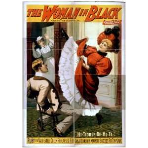  Poster The woman in black by H. Grattan Donnelly. 1896 