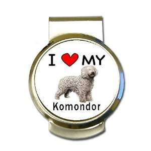  I Love My Komondor Money Clip