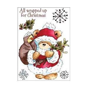  Popcorn The Bear Unmounted Rubber Stamp Set All Wrapped 
