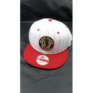  New Era Chicago Black Hawks BITD Pin 9Fifty Snap Back Hat 