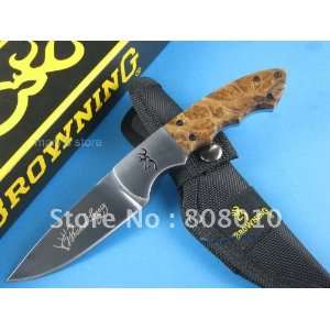   tang burl wood bowie hunting knife br248 knife knives outdoor knives