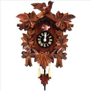  Black Forest 0825QP Cuckoo Clock with Leaf Detail 