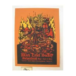  Black Label Society Silkscreen Poster Sevendust 