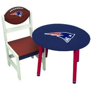  New England Patriots Wooden Team Table